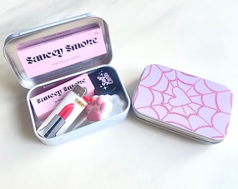 Spider Web Heart Smoke Kit • Spider Smoke Kit • Ultimate Smoke Kit • Smoke Accessories • Lipstick Lighter • Pink Rolling Papers