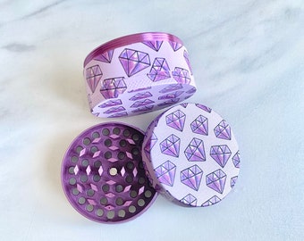 Diamonds are Forever Grinder •  Stoner Gifts for Her • 50mm Grinder • Stoner Gift • Cute Grinder • Smoke Accessories •  Grinder for Her