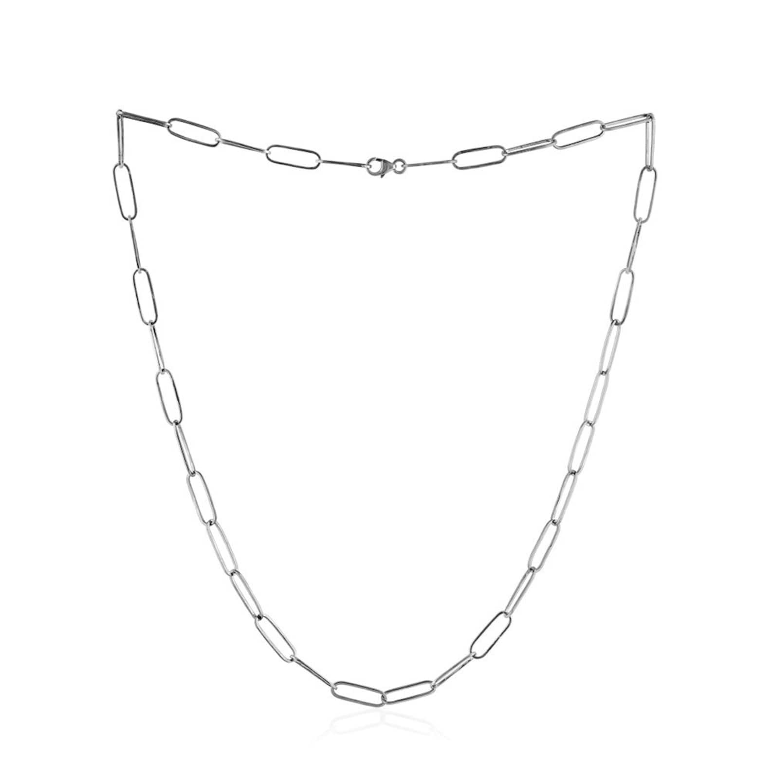 925 Sliver Necklace Long Chain Necklace Daily Wear Chain Etsy