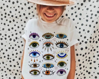 Third Eye Kids Shirt, Mystical Eye Kids Tee, Witchy Kids Clothes, All Seeing Evil Eye Tee, Cute Boho Kids Shirt, Third Eye Lover Gift