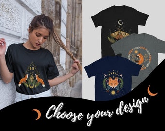 Cottagecore Design Shirt, Custom Cottage Core Graphic Tees, Multidesign Shirts, Cottagecore Fairycore Clothing, Forest core Animal Shirt