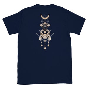 Fairycore Moth Shirt, Cottagecore Clothes, Boho Moon Phase T Shirt, Witchy Moon Shirt, Dreamcatcher Tee, Luna Moth Shirt, Celestial Clothes Navy