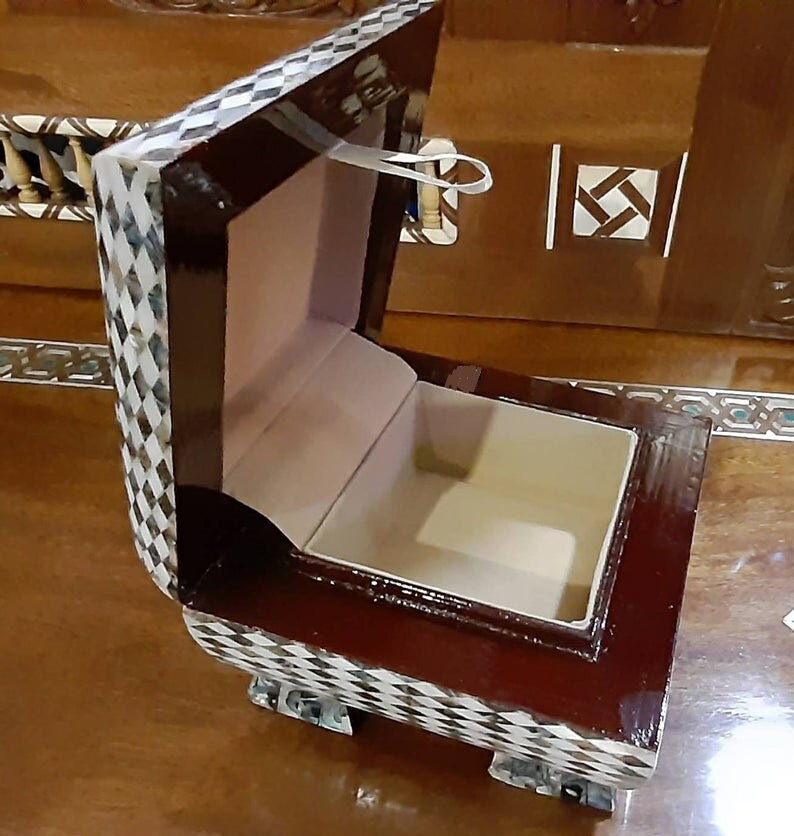 Caja de joyería con incrustación de madre perla | Etsy