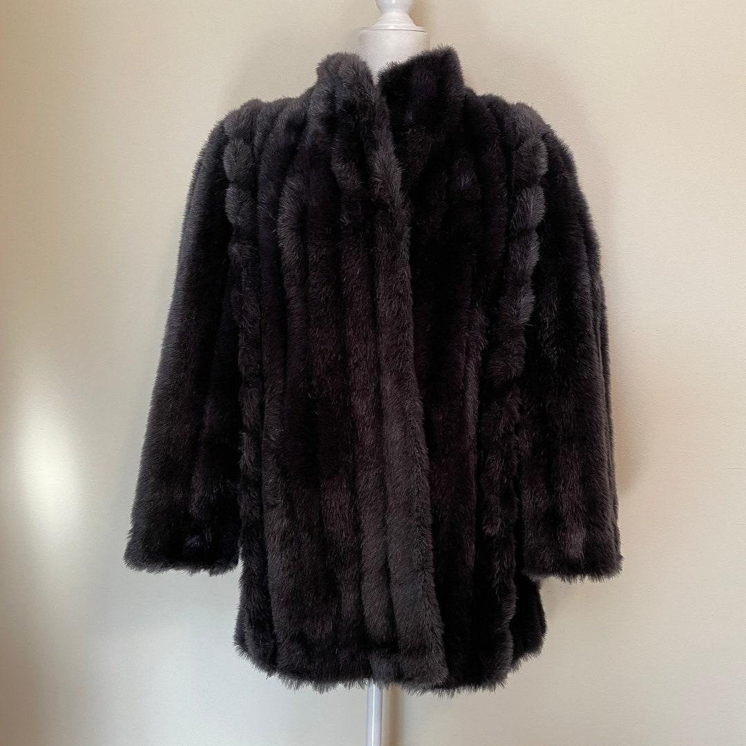 Vintage Sasson Faux Fur Coat Etsy