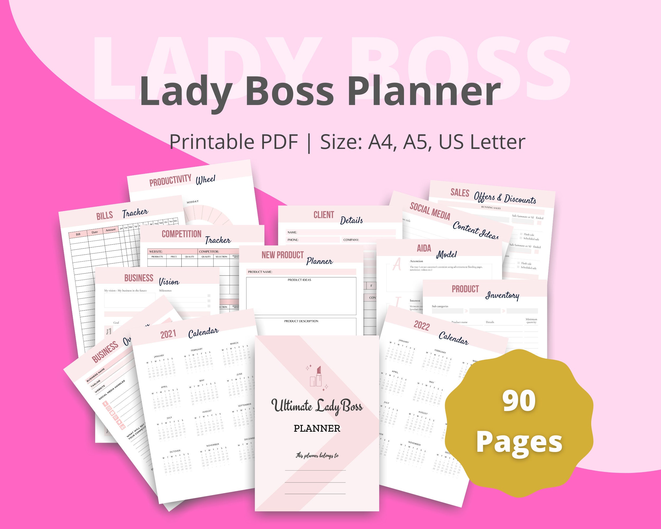 Lady Boss Planner Ultimate Girl Boss Planner Female | Etsy