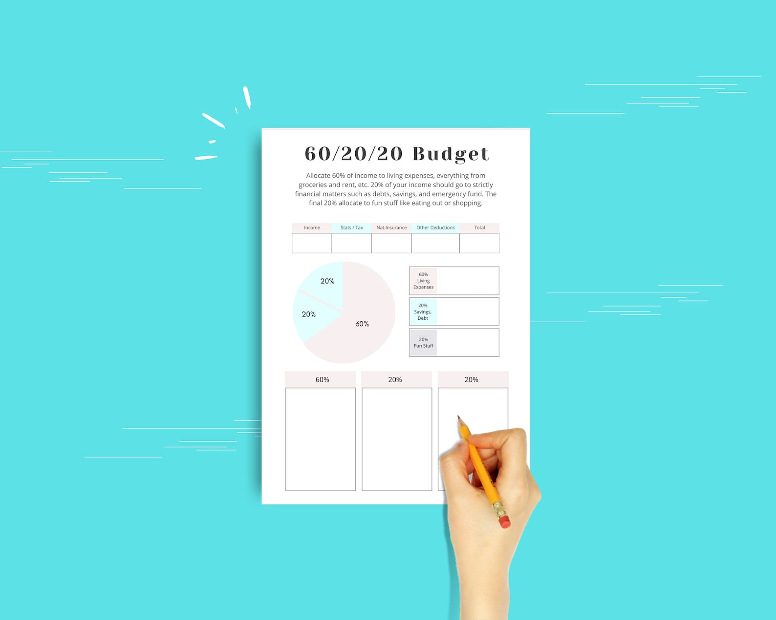 60 20 20 Budget Template 60 20 20 Budget Template