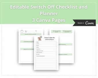 Switch off Checklist - Etsy