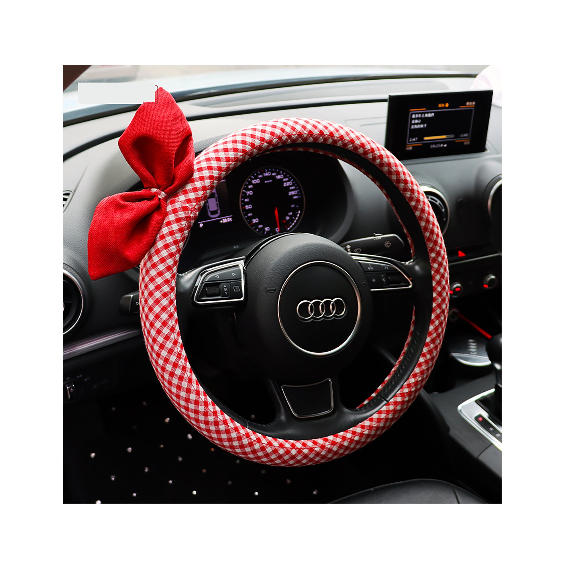 Lattice steering wheel cover bowknot kawaii steering wheel Etsy