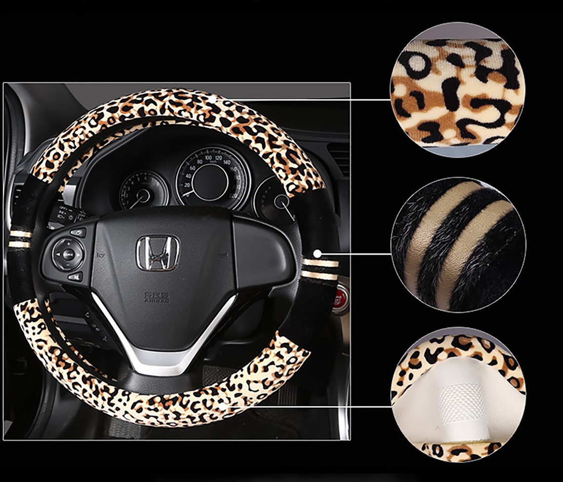 Leopard print steering wheel covercar decor wheel Etsy