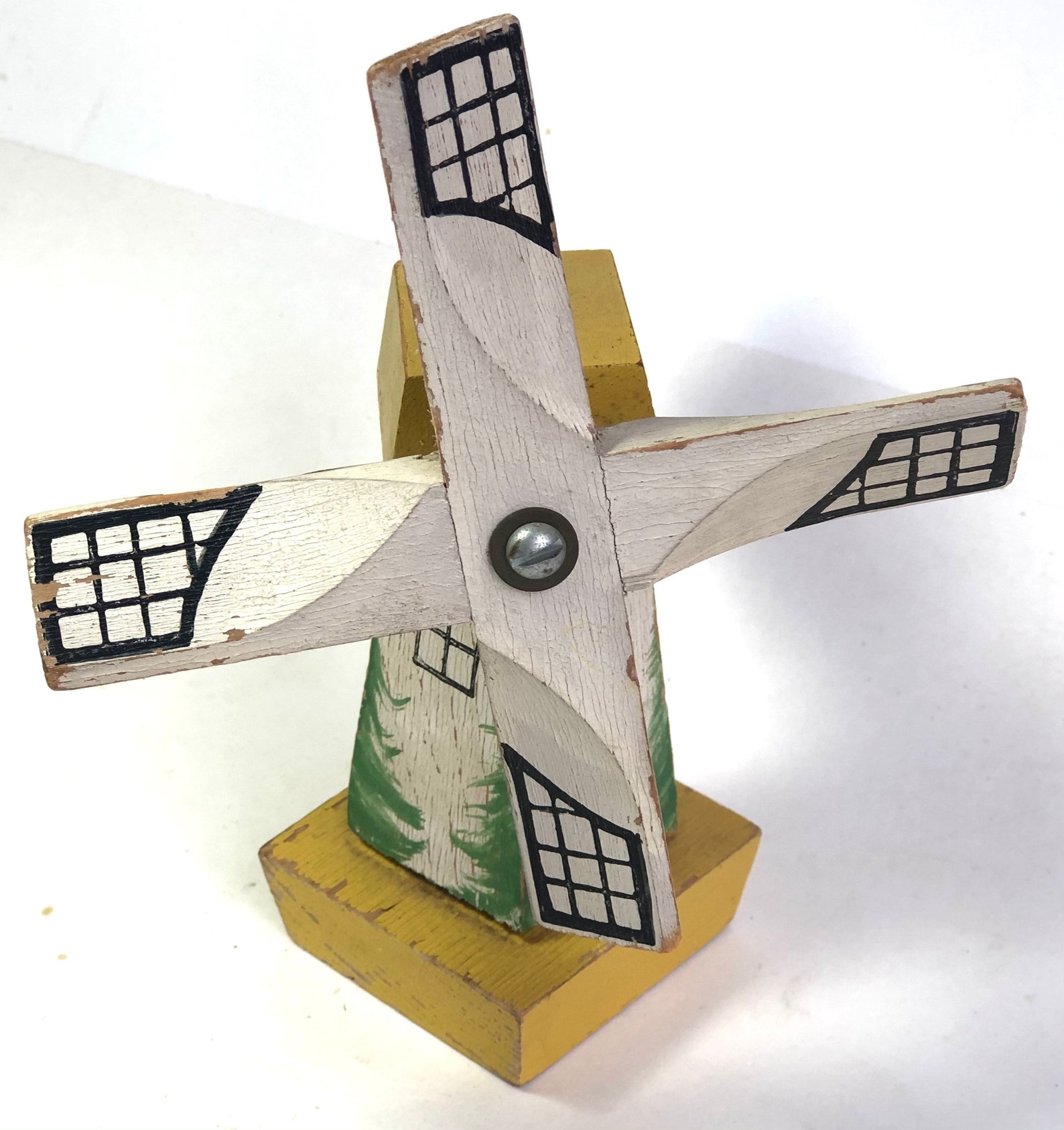 0975 Vintage Windmill Toy made of Wood in Holland Michigan Etsy