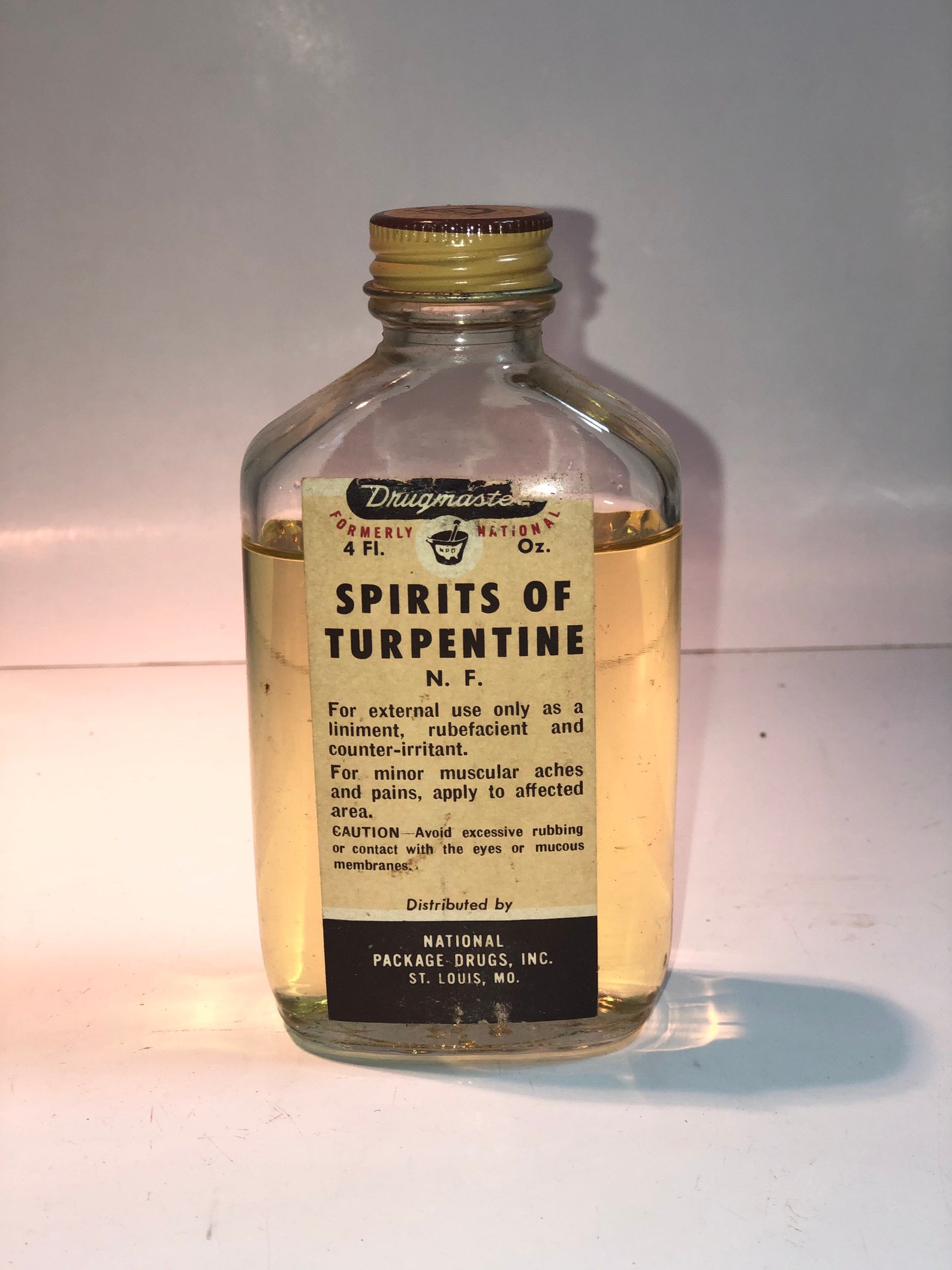 1279 Vintage Spirit of Turpentine Glass Bottle. Etsy