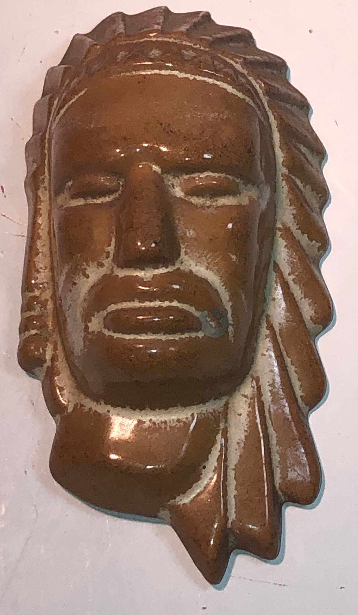 1384 Frankoma Clay Indian Mask Etsy