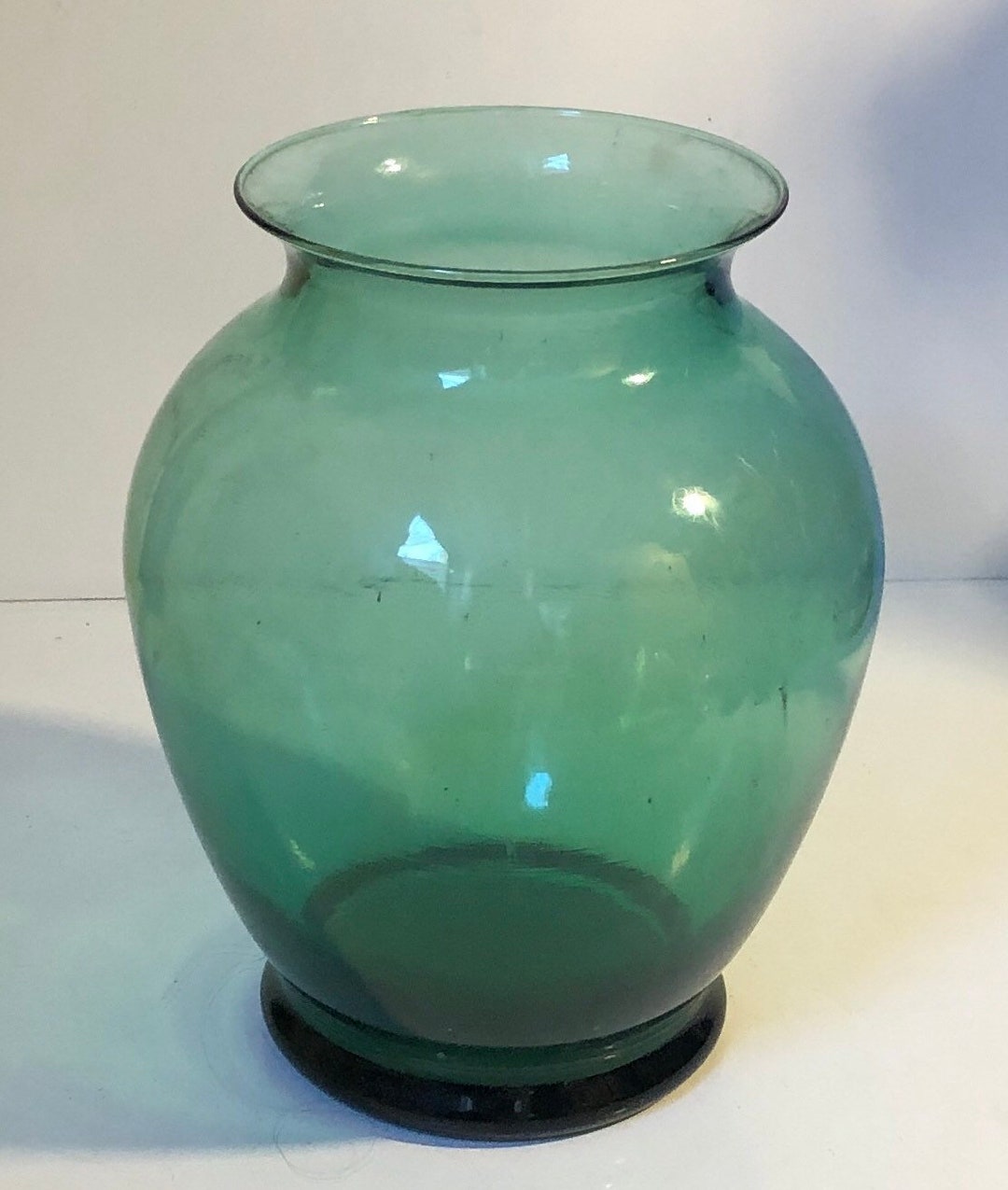 1749, Vase, Teal Green Vase Beautiful Color and Design Etsy