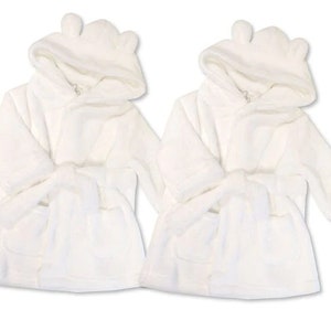 Cadeau Saint-Valentin pour bébé, peignoir personnalisé, robe de bain à capuche brodée pour bébé, cadeau de naissance, cadeau de baptême de baby shower, cadeau de Pâques image 5