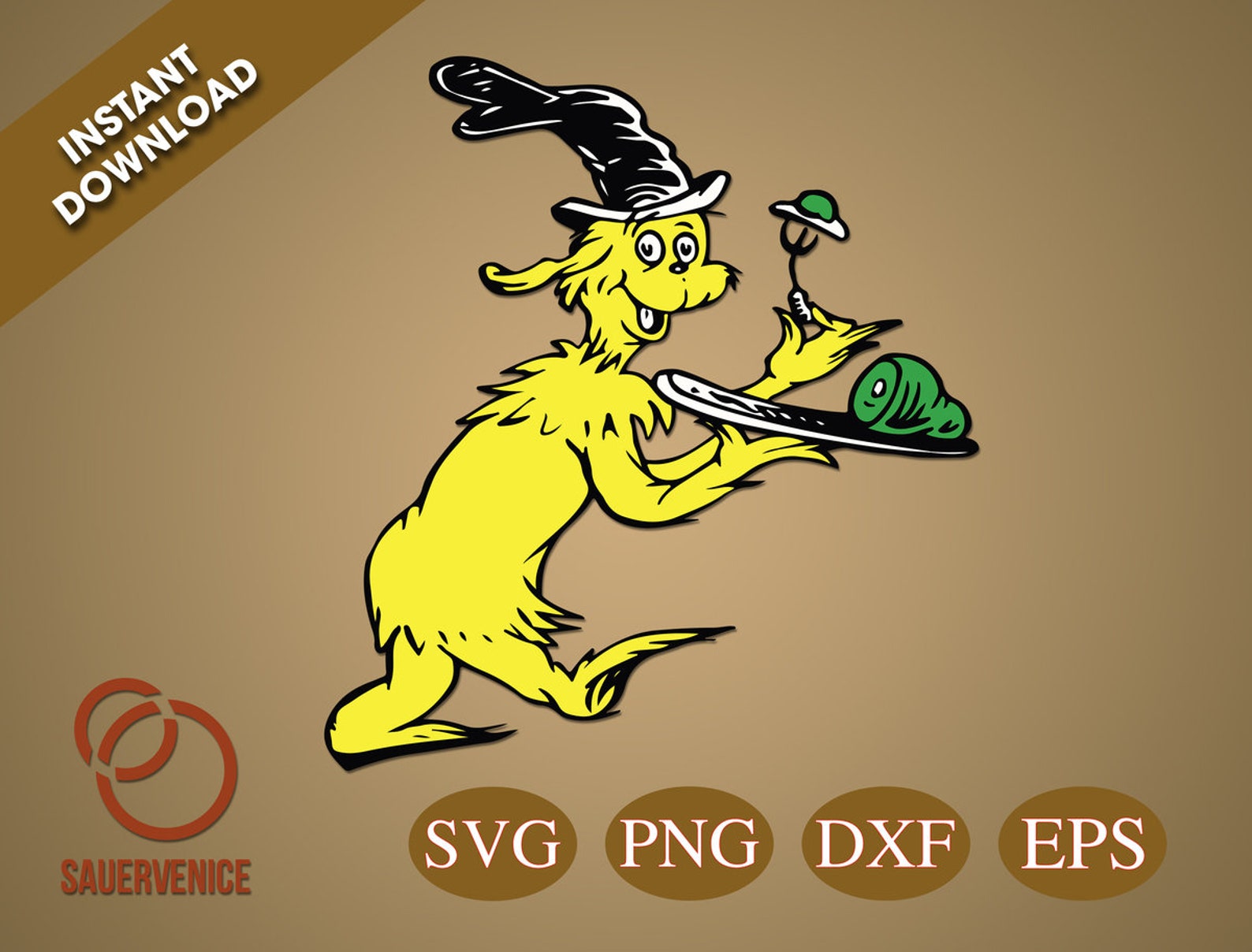 Green Eggs And Ham By Dr.Seuss Cat In The Hat Dr.Seuss SVG Etsy