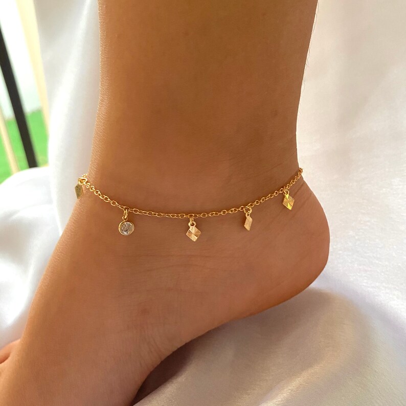 Gold Filled Ankle for Woman Gold Dainty Ankle Bracelet Etsy