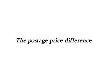 The postage price difference