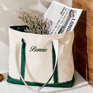 Custom Tote Bag, Bridesmaid GiftsTote Bag, Embroidered Canvas Tote Bag with Initials, Bridal Shower, Personalized Gifts, Bachelorette Gifts