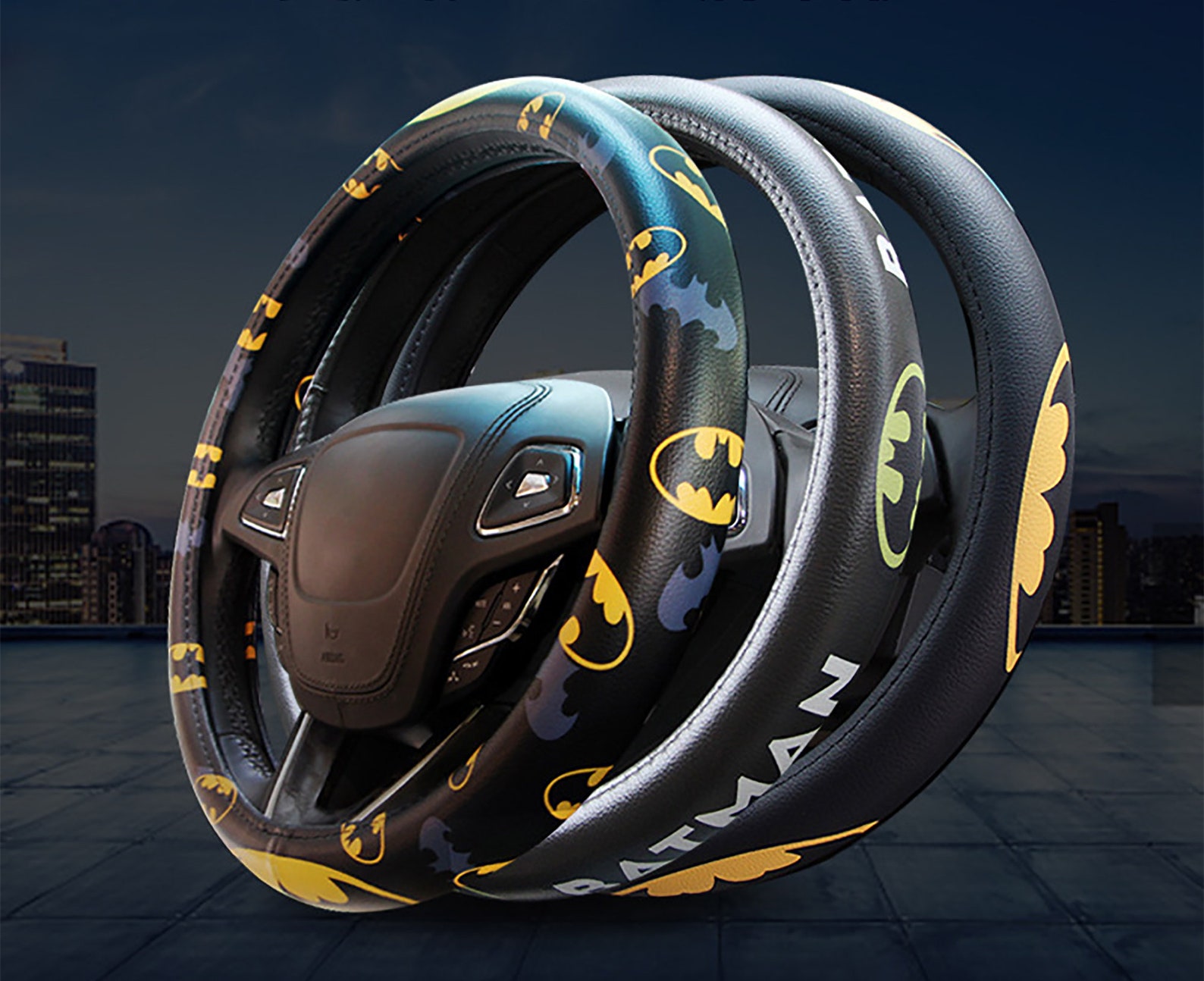Batman Steering wheel coverBruce Wayneleathernonslip Etsy