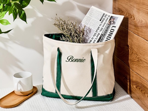 Custom Tote Bag, Bridesmaid GiftsTote Bag, Embroidered Canvas Tote Bag with Initials, Bridal Shower, Personalized Gifts, Bachelorette Gifts