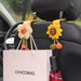 Sunflower car hook, seat back hook, flower car storage hook, Kawaii bow hook, invisible car hook, Mask Holder, Car Accessories,Car-styling 