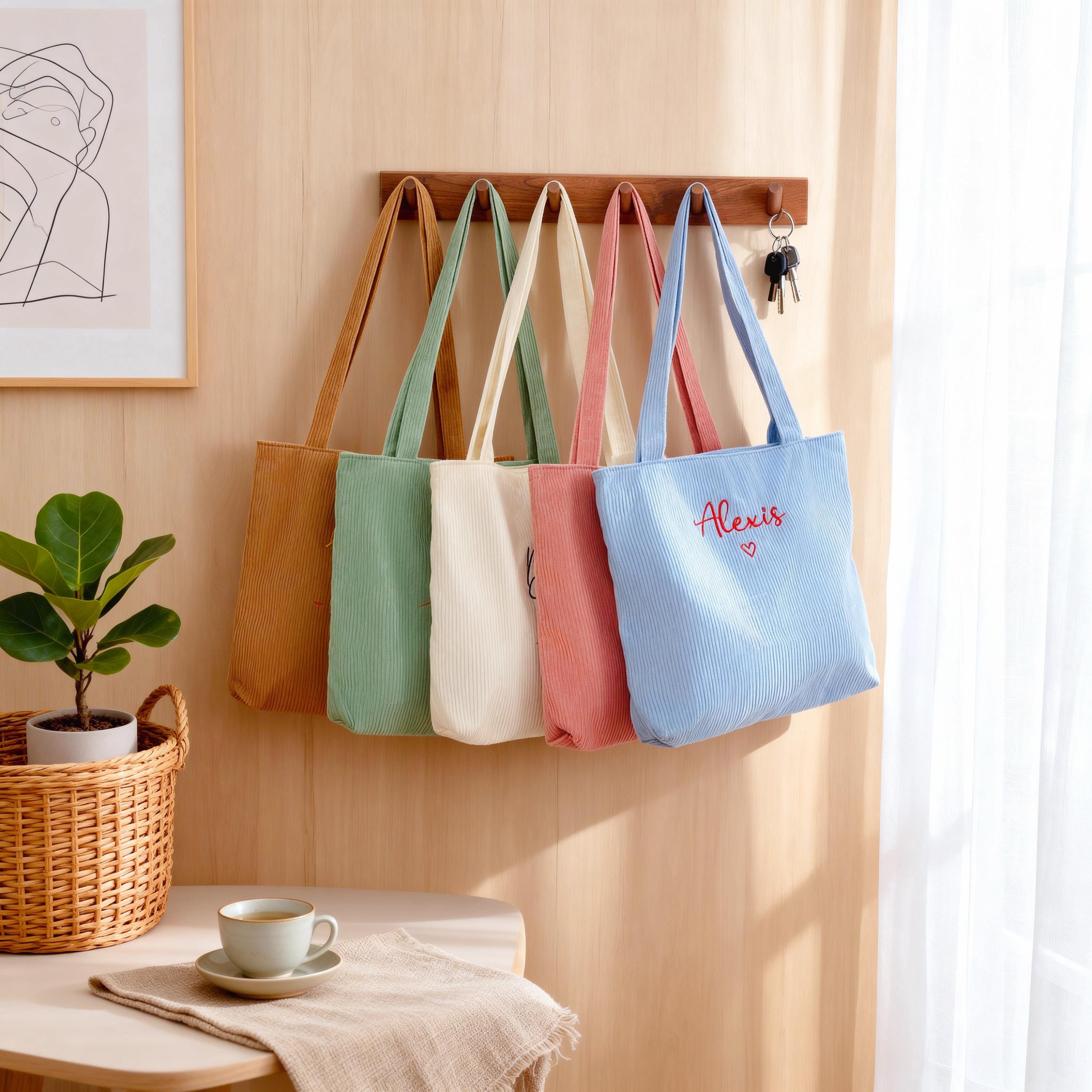 Borsa tote in velluto a coste da donna - Italia