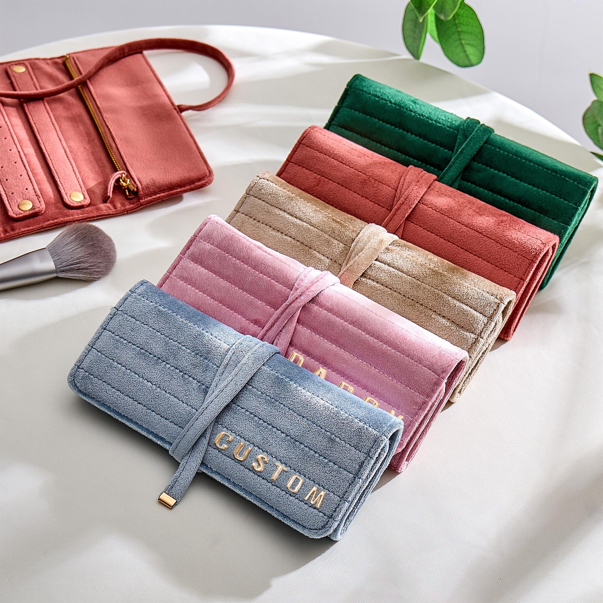 Portagioielli In Seta Orientale - Rotolo Da Viaggio Con Scomparti, 27x20 Cm - Foto 9