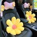 Daisy car cushion, cartoon headrest, waist Daisy cushion, lumbar support, waist support, Daisy car pillow, seat belt cover,Car accessories 