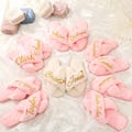 Bride Fluffy Slipper,Gift for flower girl, Personalized Mother's Day Gift,Custom Bridal Shower Gift，Personalized Gift,Bridesmaid Slipper product logo