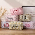 Custom Bridesmaid Makeup Bag with Embroidered Name,Handmade Quilted Cosmetic Bag,Personalized Floral Makeup Bag,Travel Makeup Pouch product logo