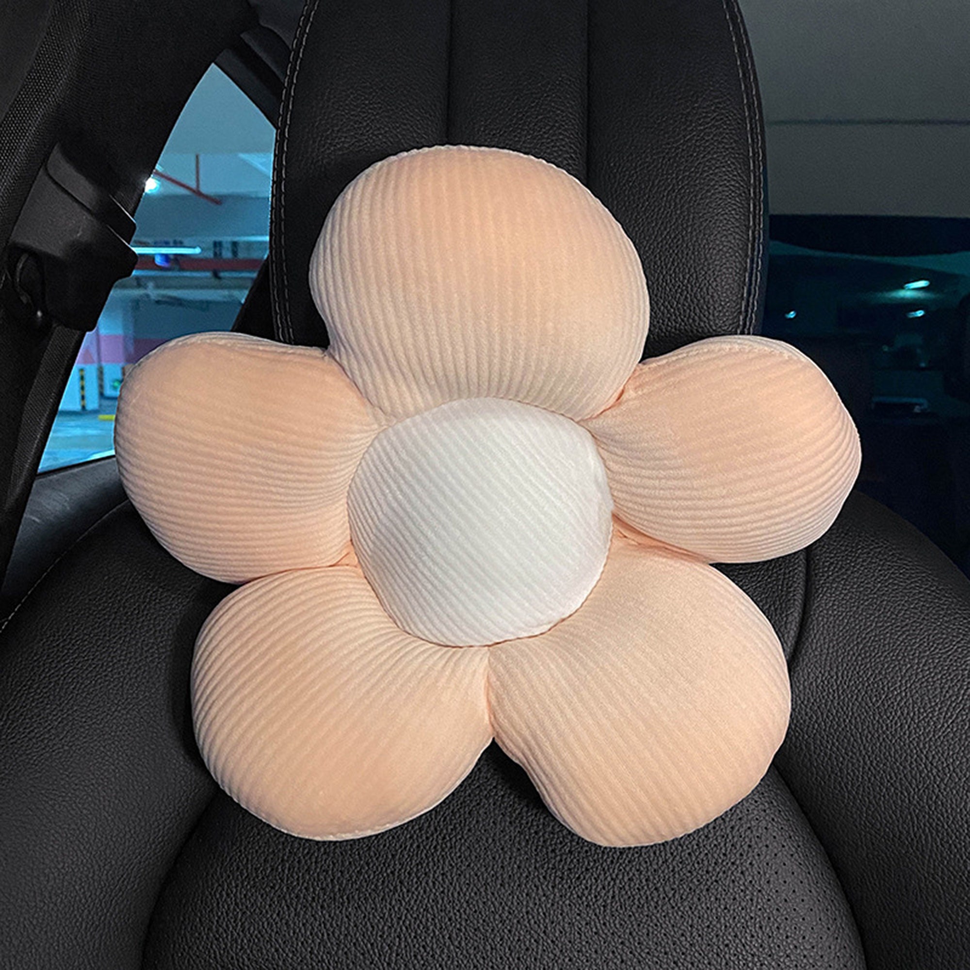 Flower Seat Cushion Plush Car Cushion Plush Car Headrest Etsy