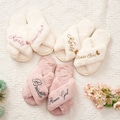 Flower Girl Slippers, Gift for flower girl, Personalised Kids Slippers, Custom Fluffy Slipper, Personalized Gift, Bridesmaid Slipper product logo
