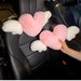 Small wing car headrest, pink love waist rest, driving waist protection, car neck protection, car seat back, waist cushion,Car accessories 