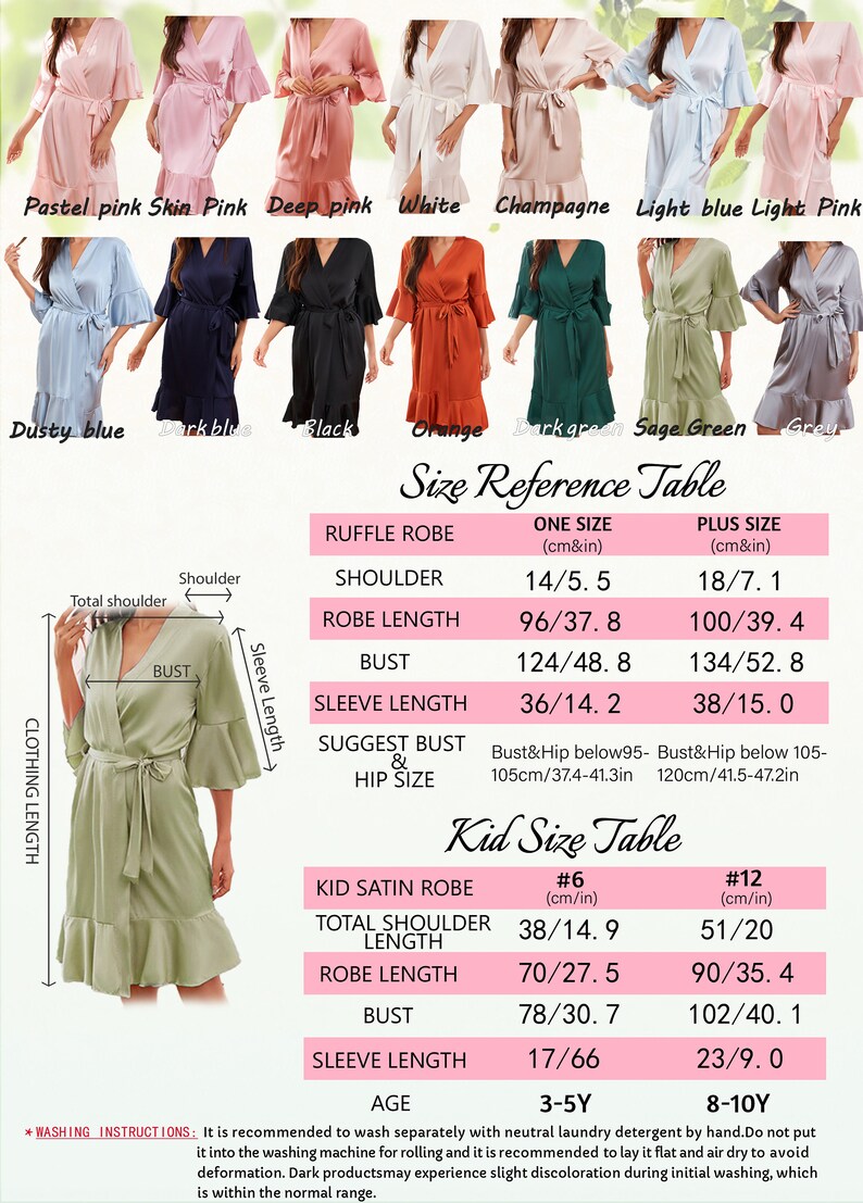 Silky Ruffle Robe- Satin Bridal Robe-personalised Bridesmaid Robes ...