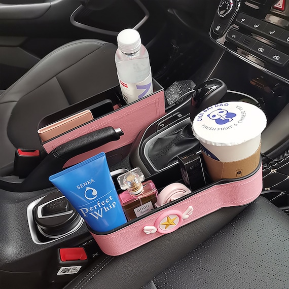 Car crevice storage box, Kawaii car storage box, seat crevice storage box, storage box, car water cup holder, Flower box, car Accessories.