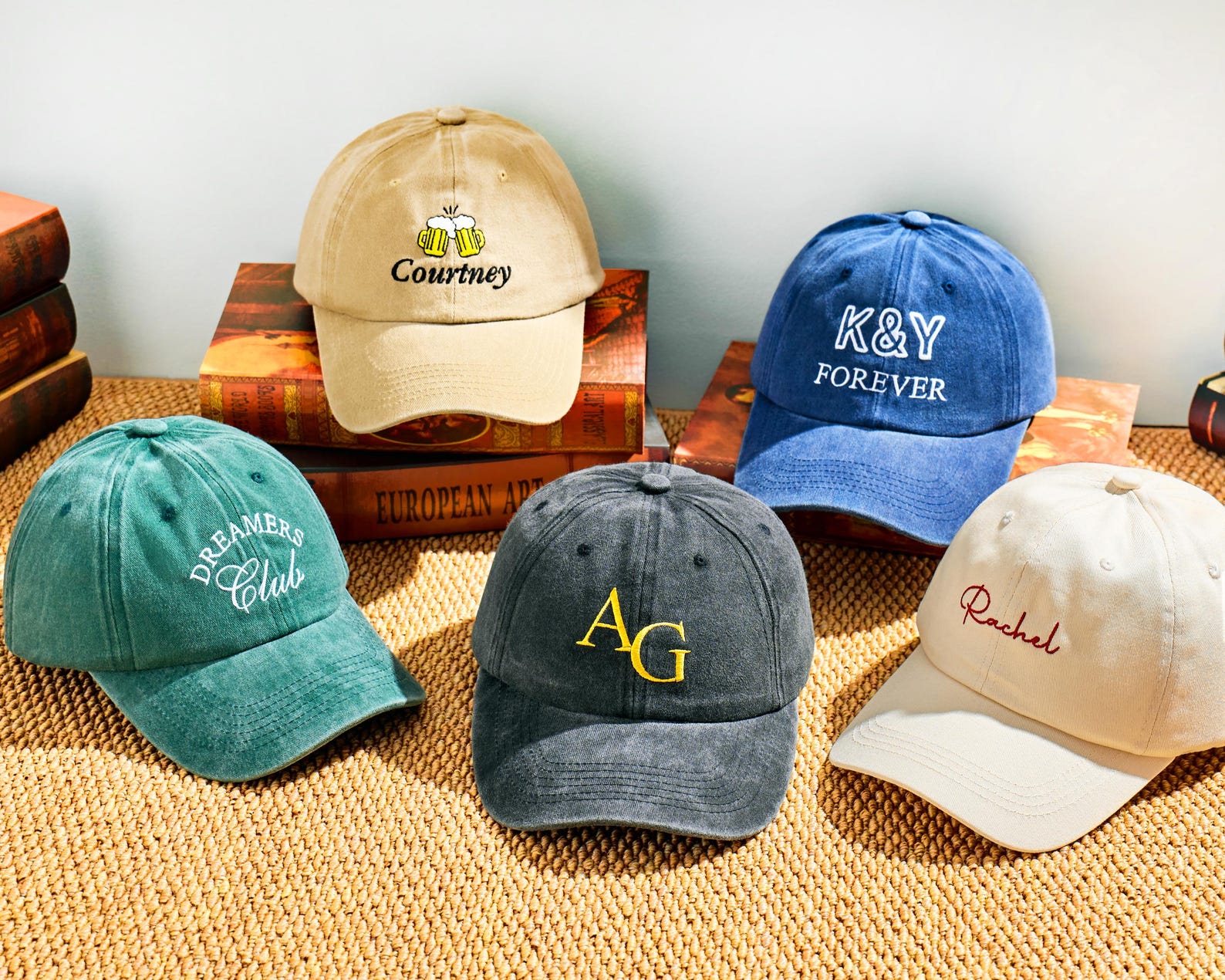 Personalized Logo Club Hat, Unisex Baseball Hat,embroidered Text ...