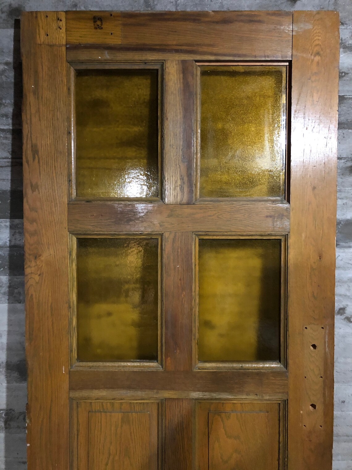 Antique Solid Oak Wood Exterior Door Church/School House