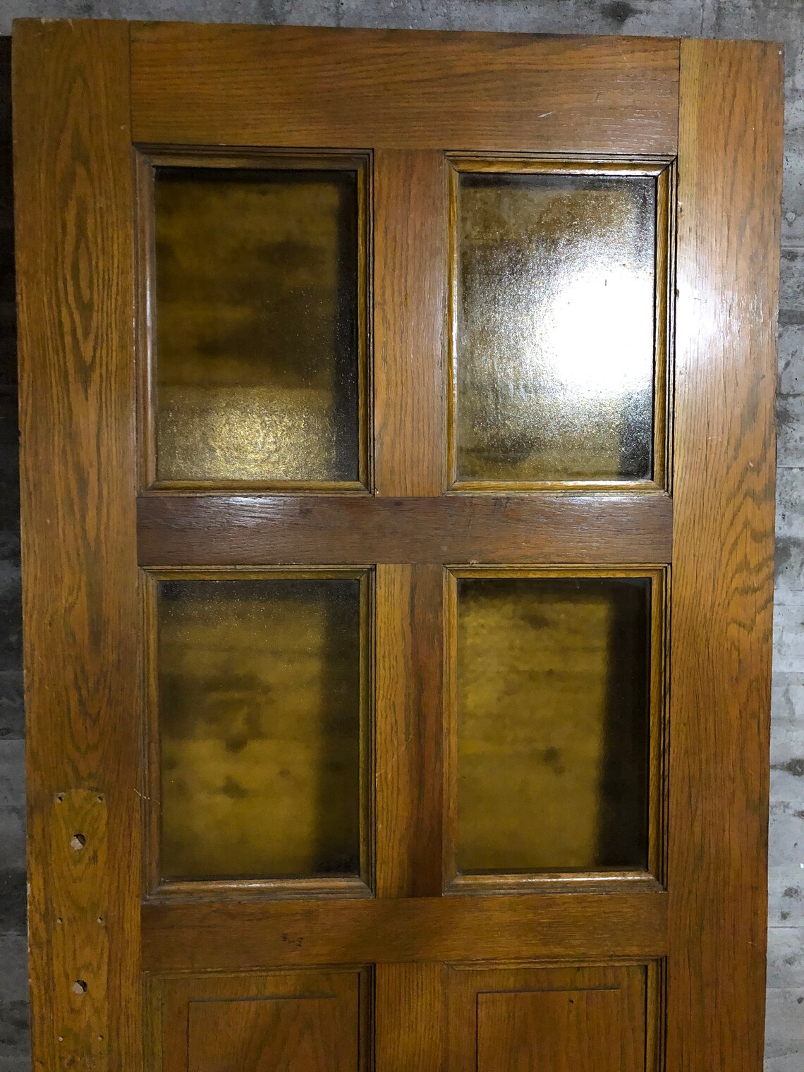 Antique Solid Oak Wood Exterior Door Church/School House