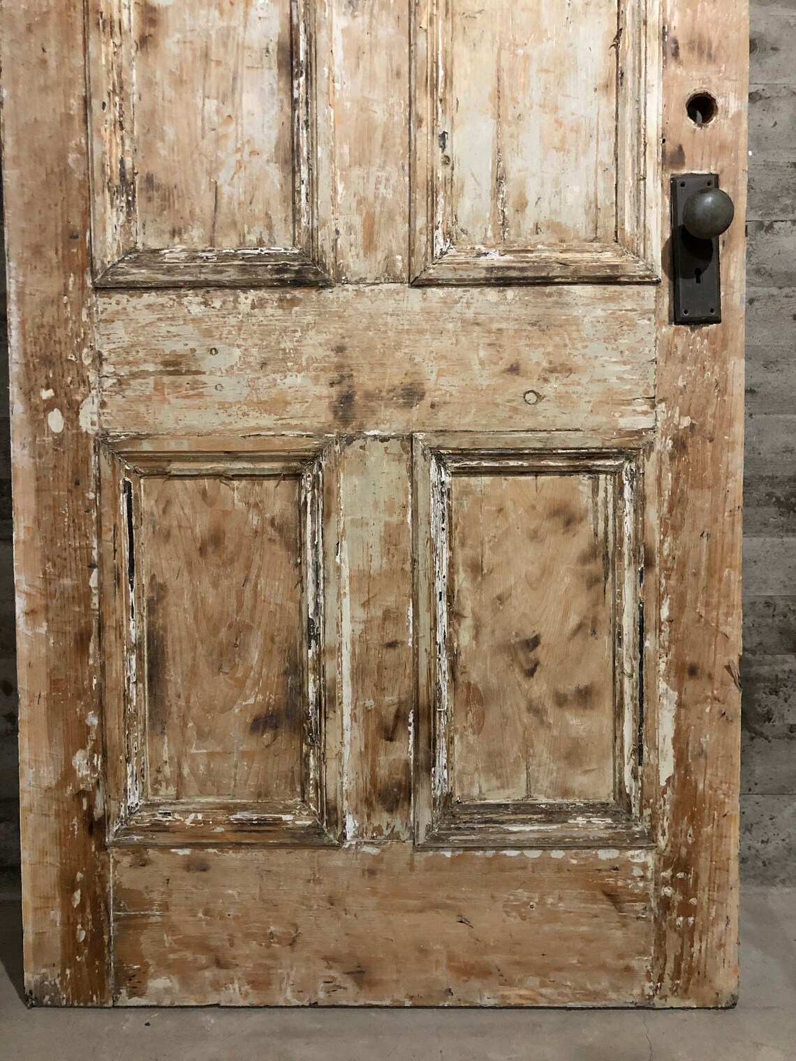 Antique Exterior Stained Wood Entry Door Classic 6 Panel /w Etsy