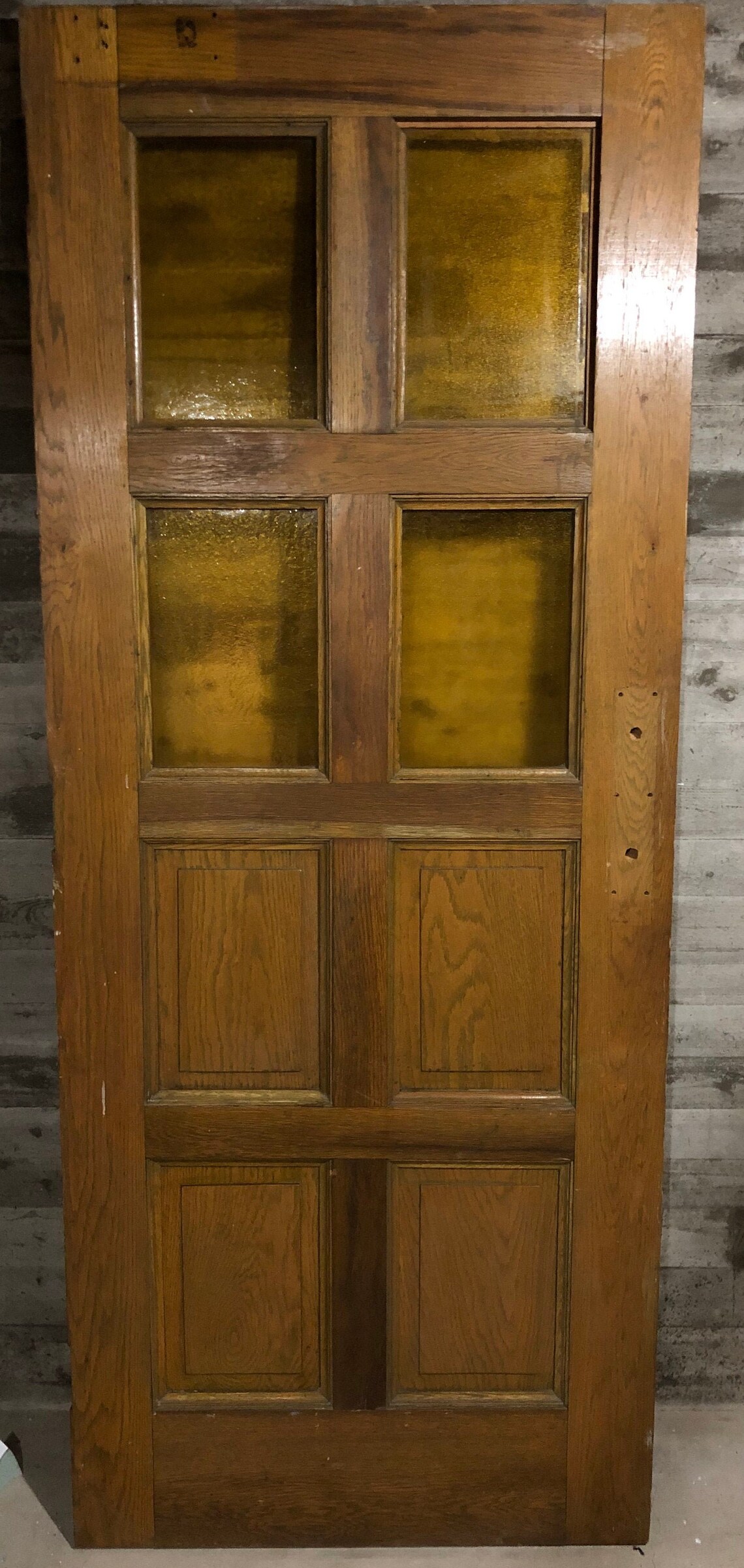 Antique Solid Oak Wood Exterior Door Church/School House