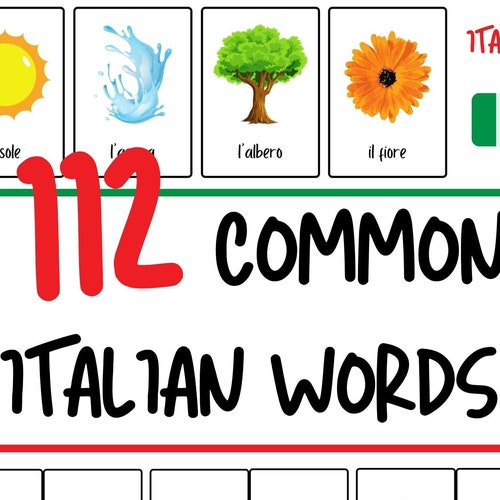 Italian Flashcards House Vocabulary Flashcards for Kids 56 Etsy Canada