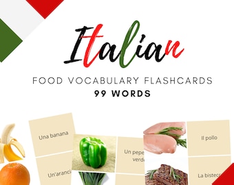 99 ITALIAN Food Flashcards - PDF Download