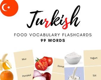 99 TURKISH Food Flashcards - PDF Download