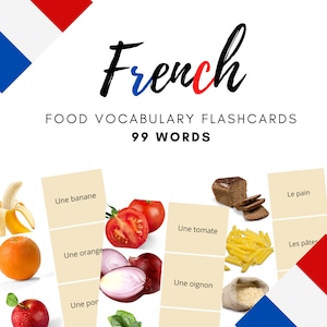 99 FRENCH Food Flashcards - PDF Download