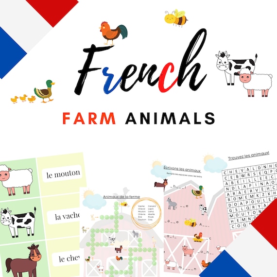 FRENCH Farm Animal Vocabulary Activities for Kids PDF - Etsy Canada FRENCH Farm Animal Vocabulary Activities for Kids PDF - Etsy Canada