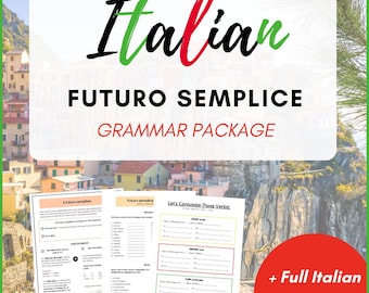 Hojas de trabajo de gramática sobre verbos en futuro italiano – Futuro Semplice (Descarga en PDF)