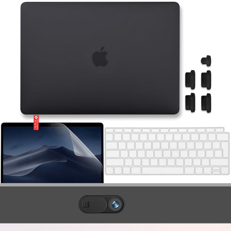 Macbook Air 13 2020 2019 Screen Protector Hard Shell Case Accessories Set A2337 M1 A1932 A2179 Keyboard Cover MacBook Air 13 Case