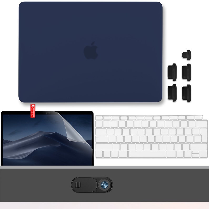 Macbook Air 13 2020 2019 Screen Protector Hard Shell Case Accessories Set A2337 M1 A1932 A2179 Keyboard Cover MacBook Air 13 Case
