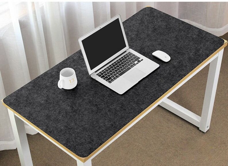 Desk Pad Felt Table Cover Desk Mat Soft Smooth Mouse Pad Mug Etsy