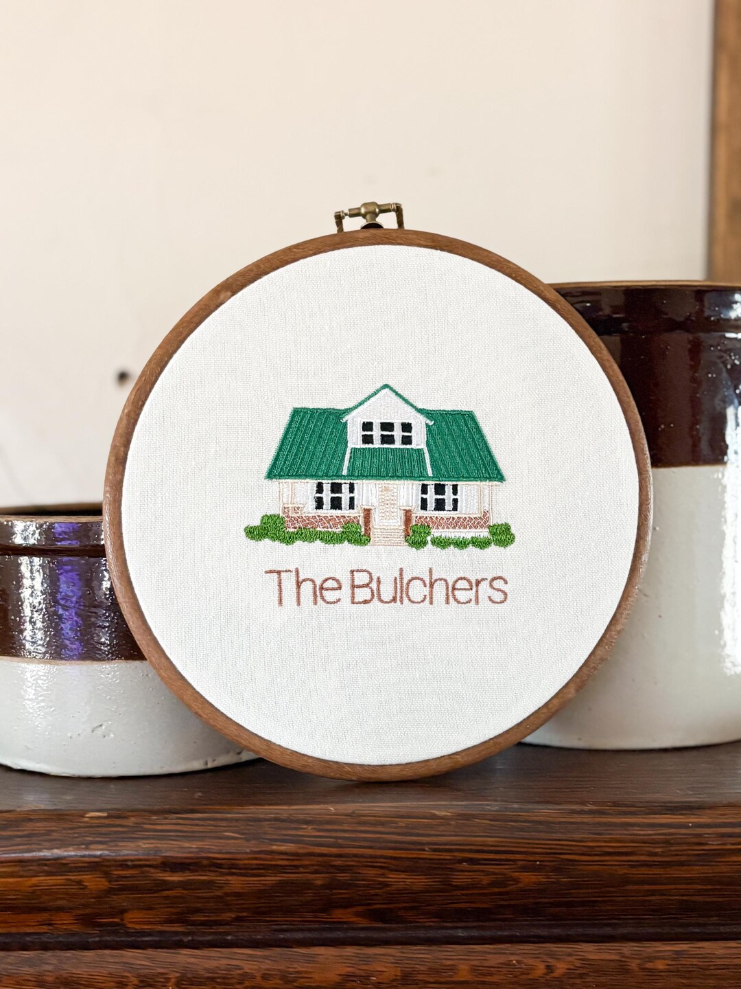 Custom Embroidered House Portrait | 8x8 Hoop | Personalized Home ...